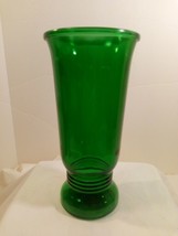 Vintage Napco Emerald Green Glass Vase Cleveland OH 1168 USA 9 1/2&quot; Tall MCM - £11.94 GBP