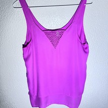 Fuchsia Sleeveless Blouse with Crochet Inset – Size Medium - $11.88
