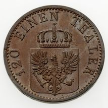 1871C German States Prussia 3 Pfennig Coin in BU, KM 482 - $75.77
