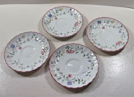 Set  4 Johnson Brothers Summer Chintz Tea or Coffee SAUCERS Made in England - $8.95
