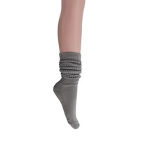 Gray Cotton Slouch Socks for Women Made in USA 1 PAIR - $9.89