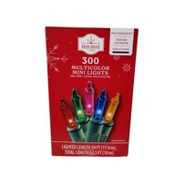 Holiday Time 300 Multicolor Mini Indoor Outdoor Lights 62 foot with Green Wire - £13.12 GBP