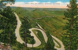 Linen Postcard CO H677 Cancel 1946 Lariat Trail Lookout Mountain Hwy Switchback - £4.81 GBP