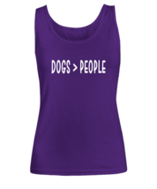 Dog TankTop Dogs Greater Than People Purple-W-TT  - £15.94 GBP