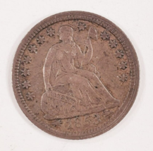 1853 Half Dime in Extra Fine XF Condition, Medium Toning on Both Sides - $74.24