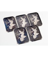 Gorgeous Sterling Silver Siam Niello Enamel Brooch Set of 5 (49.1g) - $7,451.45 MXN