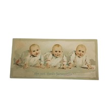 Medication Advertisement Hood&#39;s Sarsaparilla Babies Blood Purifier 1889 Baby - £7.86 GBP