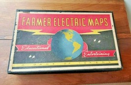 Vintage 1941 Farmer Electric Maps A Game Of Tokens (Incomplete) - $21.73