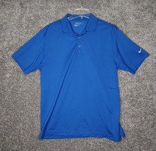 Nike Golf Polo Shirt Mens Large Blue Tour Performance Dri Fit Collared C... - $13.89