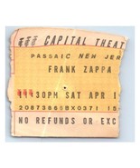 Frank Zappa Concert Ticket Stub April 19 1975 Passaic New Jersey - £46.73 GBP