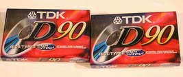 TDK Audio Cassette Tapes Lot of 2 90 minute tapes High Output - £3.56 GBP
