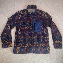 Original Weatherproof Vintage Men&#39;s Full Zip Printed Fleece Jacket Size Large - £19.68 GBP