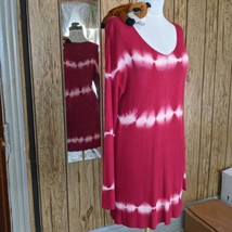 Macaron Red &amp; White Dyed Long Sleeve Sweater Dress - Women&#39;s S - £15.35 GBP