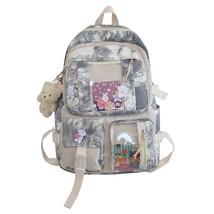Fashion College Girls Laptop Backpack School Bag Canvas Women Mochila Kawaii Boo - £38.53 GBP
