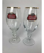 Stella Artois Beer Chalice 33CL 2 Gold Rimmed | Belgium Script | NEW - $24.72 CAD