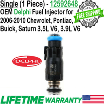 OEM 1Pc Delphi Fuel Injector For 2006, 07, 08, 09, 2010 Chevrolet Impala 3.5L V6 - £29.50 GBP