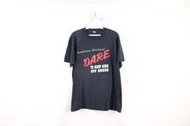 Vtg 80s Streetwear Mens XL Faded Spell Out DARE Drugs Double Sided T-Shirt USA - £38.89 GBP