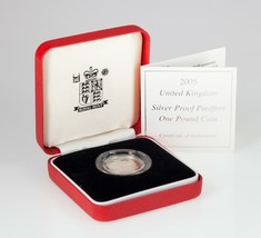 2005 Grande-Bretagne Argent Piefort 1 Livre Tangible Pièce, Km P50 - $2,373.45 MXN