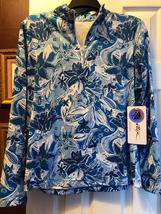 NWT Ladies GOTTEX Blue Lilly Golf Tennis Long Sleeve Mock Shirt XS S M L & XL image 2
