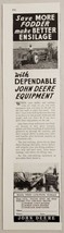 1939 Print Ad John Deere Tractor &amp; Power Ensilage Harvester Moline,Illinois - £7.86 GBP