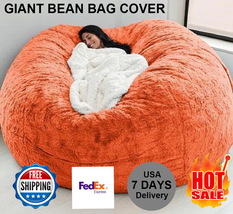 Microsuede Foam 7ft Giant Bean Bag Cover Memory Soft Fluffy Cover No Filling ⭐⭐⭐ - £120.26 GBP