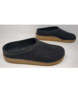 Haflinger Grizzly Black Wool Clogs Warm Slippers Slip On Shoe Women Size... - £31.15 GBP