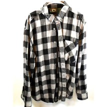 Stillwater Supply MEN&#39;S BLACK GRAY PLAID BUTTON UP LONG SLEEVE FLANNEL S... - $12.00