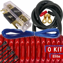 NEW Audiotek 0 Gauge Amp Kit Amplifier Install Wiring HOT 0 Ga Wire 6000... - £58.04 GBP
