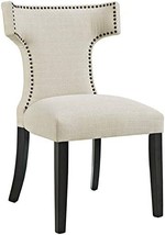 Modway Curve Mid-Century Modern Upholstered Fabric with Nailhead Trim, One Chair - £120.69 GBP