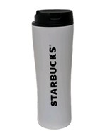 Starbucks Black &amp; White 16oz Stainless Steel Travel Mug Cup Hot/Cold NEW - €17,14 EUR
