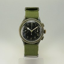 Extremely Rare LEMANIA Military Chronograph circa 1940 Wristwatch Men&#39;s WW2 W... - £3,003.42 GBP