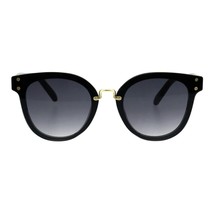 Womens Horn Rim Fashion Sunglasses Rims Behind Lens Stylish Shades UV 400 - £13.87 GBP