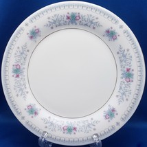 Crown Ming Harmony Salad Plate 7.5in Blue Pink Floral w Platinum - £9.76 GBP