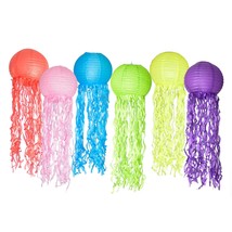 Jelly Fish Paper Lanterns, Red Pink Blue Green Yellow Purple Hanging Lan... - $28.49