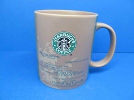 Starbucks Coffee The Origin Of Coffee 2006 Thanks To Manola 18 Oz Brown mug - £9.50 GBP