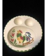 Vintage Cardinal Rooster Egg Cup Plate - $27.00