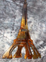 Eiffel Tower  Metal Wall Art Decor - Copper - 6 3/4&quot; x 11 1/2&quot; - £15.16 GBP