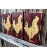 Primitive Chicken Wall Hangings, Rustic Farmhouse Décor, Chicken Lover Gift - £27.94 GBP