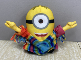 Stuart Tie Dye Toy Factory Peace Hippy Despicable Me Minion Plush Stuffed 6” - £5.16 GBP