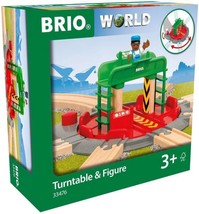 Brio World 33476 - Turntable &amp; Figure | 2 Piece Wooden Toy Train Accesso... - $39.99