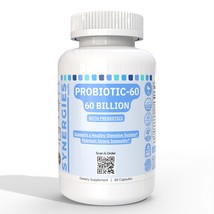 Probiotics 60 Billion CFU with Prebiotics - Support Health, Gut - 60 capsules - $27.50