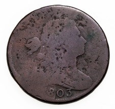 1803 1C Grand Cents En About Bon État, Dure 3 Dates Propre, Porosité - $1,491.53 MXN