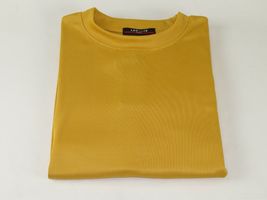 Mens Dressy T-Shirt  Log-In Uomo Soft Crew Neck Corded Short Sleeves 218 Gold image 6