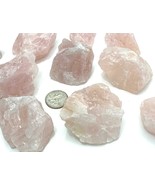 2 PCS ROUGH CUT ROSE QUARTZ CRYSTALS 2&quot;-2 1/2&quot; LARGE MINERAL STONES #29 ... - $13.02 CAD