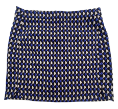 J Crew Retro Print Cotton Lined Women&#39;s Mini Skirt Size 4 Black White Pu... - £3.98 GBP
