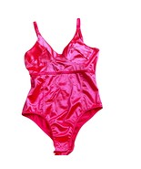 Shiny Satin Fuschia Pink Bodysuit Small - €23,08 EUR
