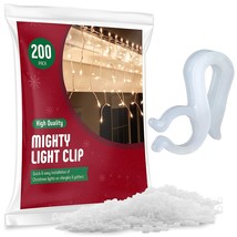 Christmas Light Clips - [Set Of 200] Mini Light Clips For Christmas Ligh... - £19.69 GBP