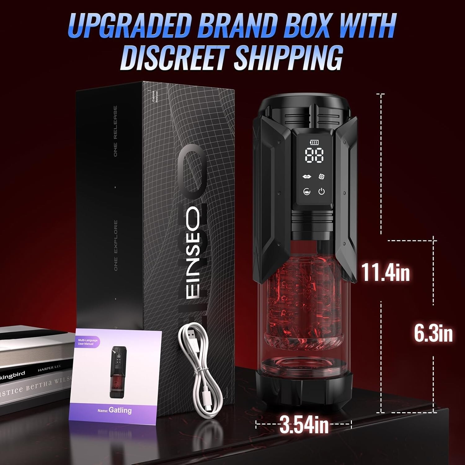 Sex Toys for Men Penis Pump - EINSEO Full Waterproof Male Masturbator Stroker Item image 3