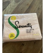 NOS Vintage Serenity Fine Muslin Pink Cotton Double Flat Sheet NIP 81x99 - $262.79 MXN