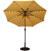 Solar Powered 32 LED Lighted Outdoor Patio Umbrella with Crank and Tilt,... - $2,487.84 MXN